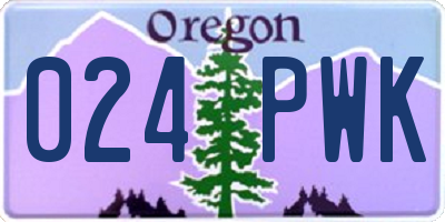 OR license plate 024PWK