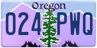 OR license plate 024PWQ