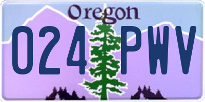 OR license plate 024PWV