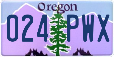 OR license plate 024PWX