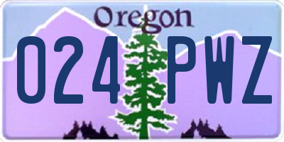 OR license plate 024PWZ