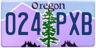 OR license plate 024PXB