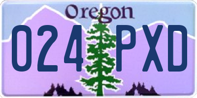 OR license plate 024PXD