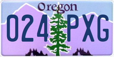 OR license plate 024PXG