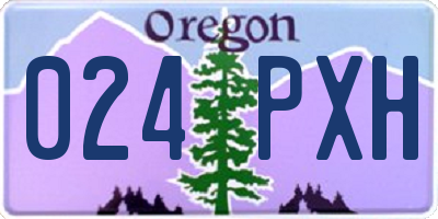 OR license plate 024PXH