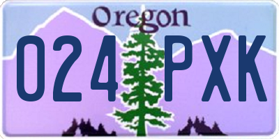 OR license plate 024PXK