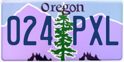 OR license plate 024PXL