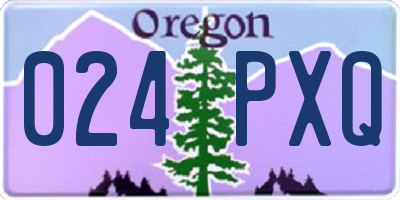 OR license plate 024PXQ