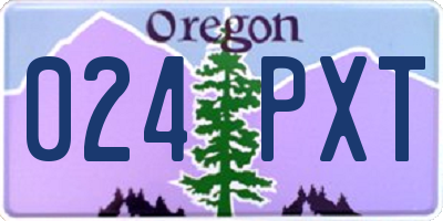 OR license plate 024PXT