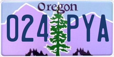 OR license plate 024PYA