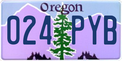 OR license plate 024PYB