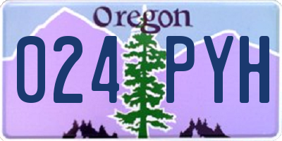 OR license plate 024PYH