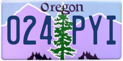 OR license plate 024PYI