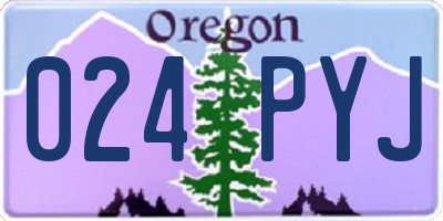 OR license plate 024PYJ