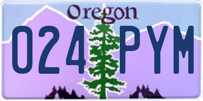 OR license plate 024PYM