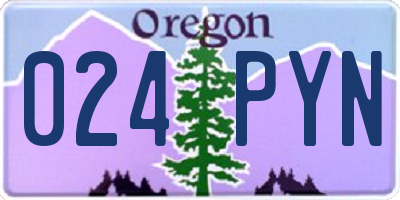 OR license plate 024PYN