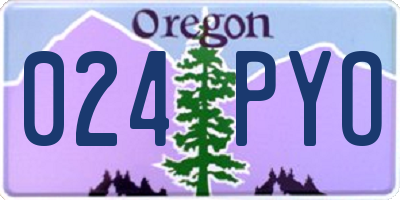 OR license plate 024PYO