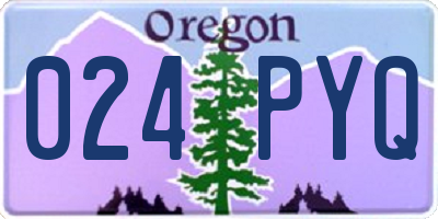 OR license plate 024PYQ