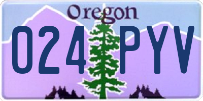 OR license plate 024PYV