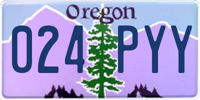 OR license plate 024PYY