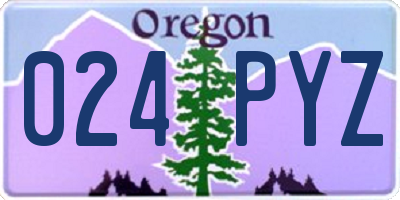 OR license plate 024PYZ