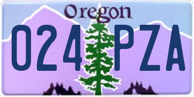 OR license plate 024PZA