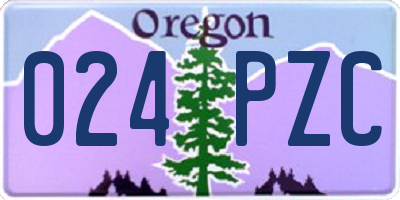 OR license plate 024PZC