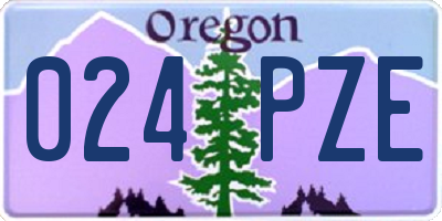 OR license plate 024PZE
