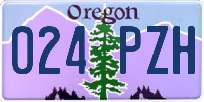 OR license plate 024PZH