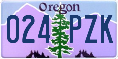 OR license plate 024PZK