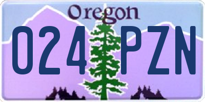 OR license plate 024PZN