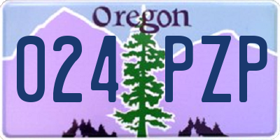OR license plate 024PZP