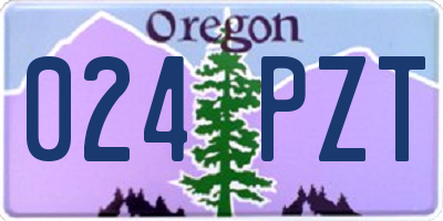 OR license plate 024PZT
