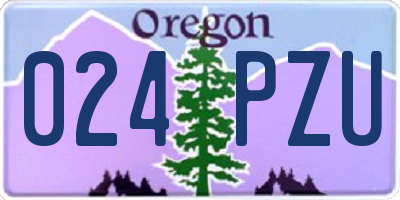 OR license plate 024PZU