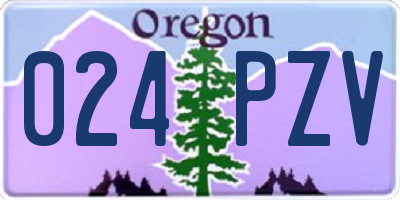 OR license plate 024PZV