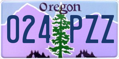 OR license plate 024PZZ