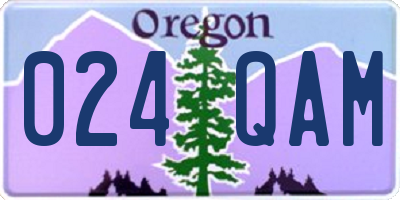 OR license plate 024QAM