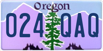 OR license plate 024QAQ