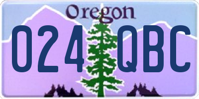 OR license plate 024QBC
