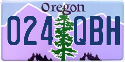 OR license plate 024QBH