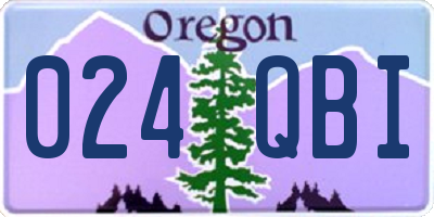 OR license plate 024QBI