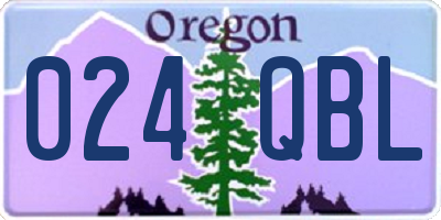 OR license plate 024QBL