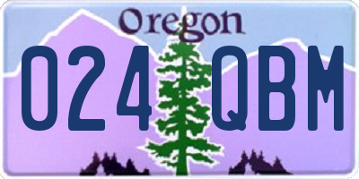 OR license plate 024QBM