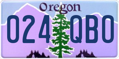OR license plate 024QBO