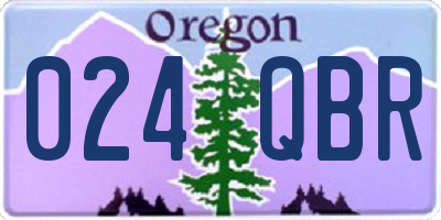 OR license plate 024QBR