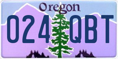 OR license plate 024QBT