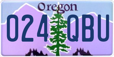 OR license plate 024QBU