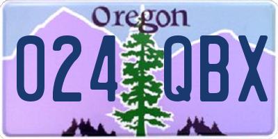 OR license plate 024QBX