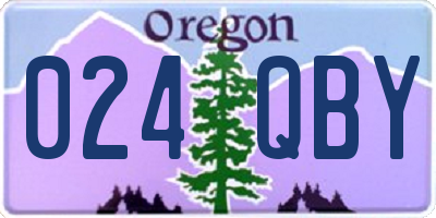 OR license plate 024QBY