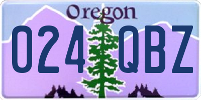 OR license plate 024QBZ